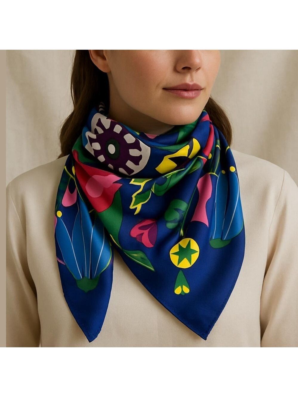 LUSH Life Knot Wrap scarf reusable wrapping floral Design purse scarf
